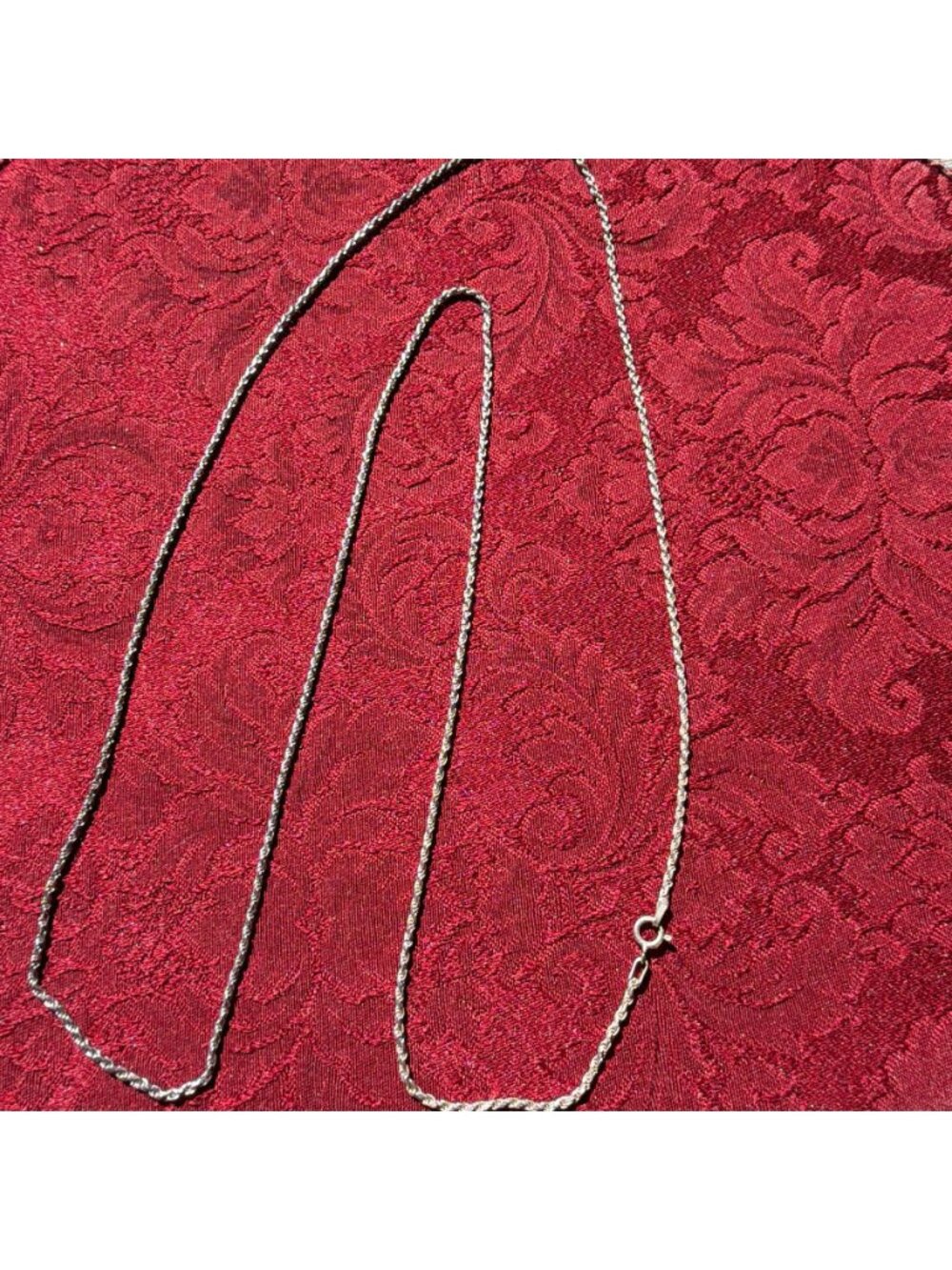 Vintage Italy 925 Sterling Silver Rope Chain Necklace 37" Long Opera Layer 11g